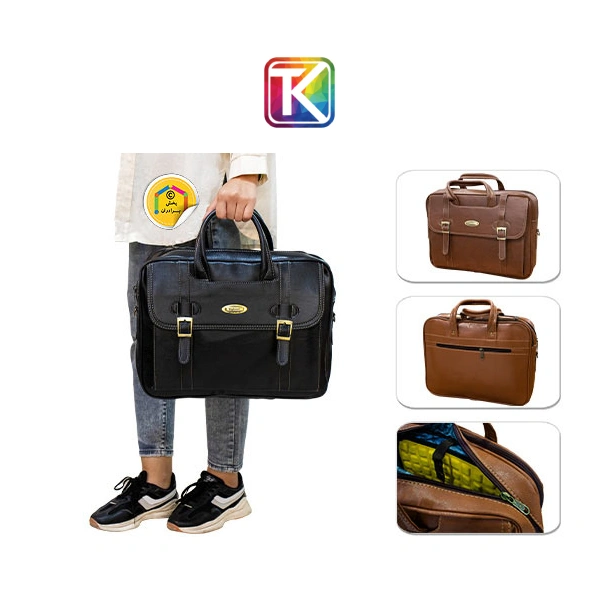 کیف لپ تاپ چرمی دو سگک ۲۲۳